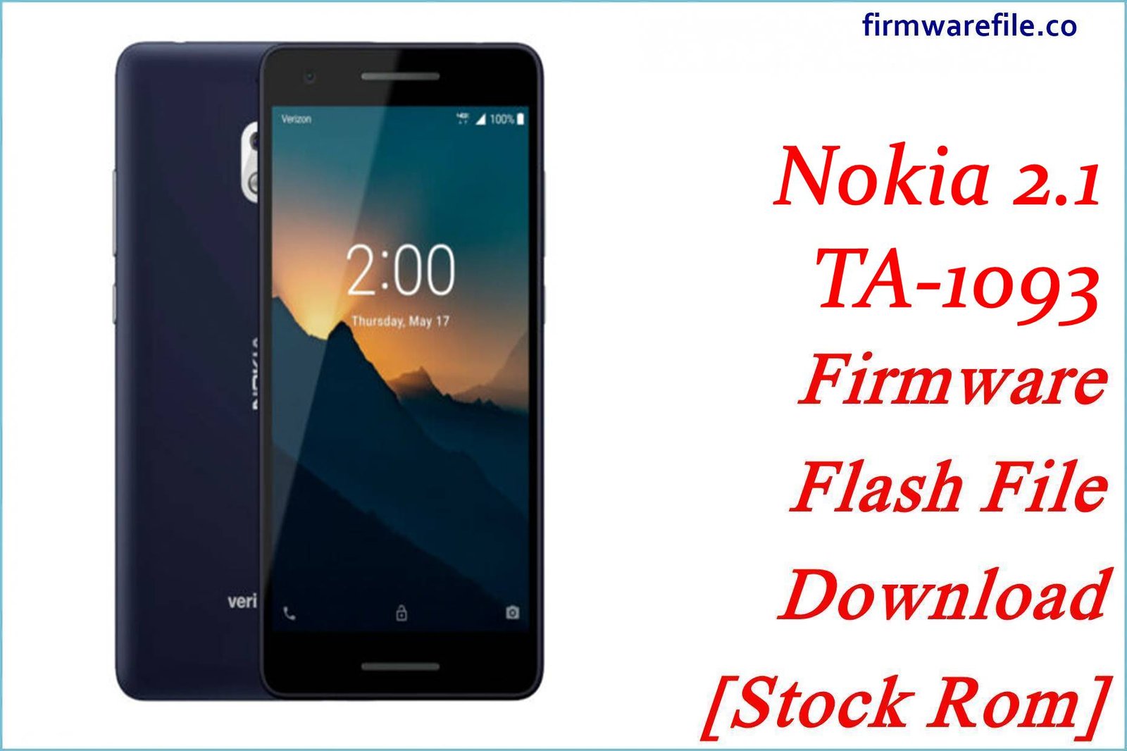 Nokia 2.1 TA-1093 Firmware Flash File Download [Stock Rom]