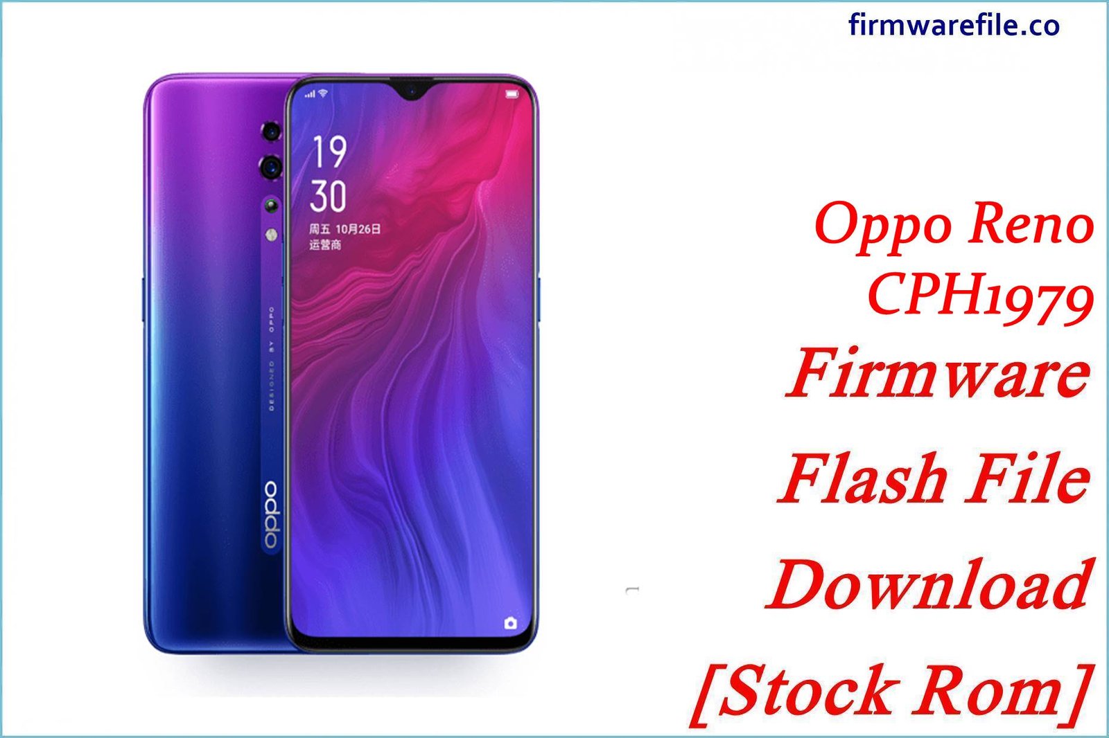 Oppo Reno CPH1979 Firmware Flash File Download [Stock Rom]